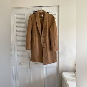 J Crew tan wool coat